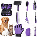 Cat Grooming Kit 9-Packs Kitten Puppy Grooming Kit for Dogs | Pet Dog Cat Rabbits Bath Grooming Tools Brush Kit Dog Nail Clippers and Cat Trimming Tools for Short Long Hair Dog Cat