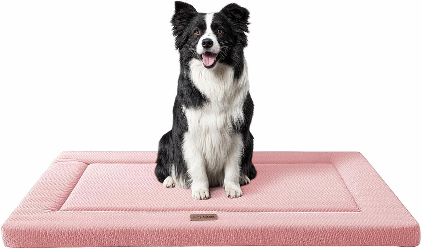 Dog Bed for Crate, Medium/Large Dogs Crate Bed,Washable Dog Beds Kennel Mat | Pet Beds Mat W/ Soft Wavy Plush Comfortable Anti-Slip Sleeping Mattress for Dogs & Cats,Gray