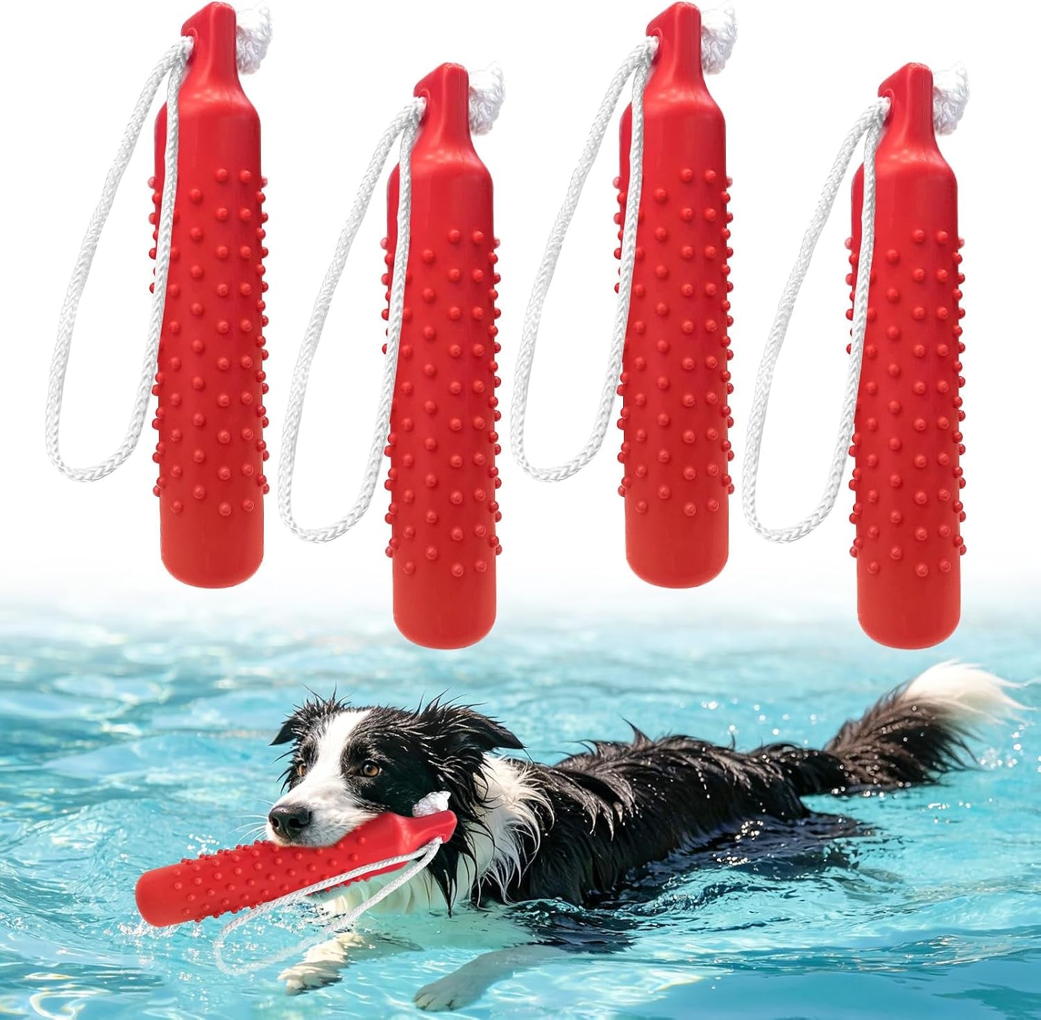 Dog Float Bumper Toy,10.8 Inch Large Training Dummy Retrieving Bumpers Summer Pool Toy Tug Game for Large XL Dogs Retriever