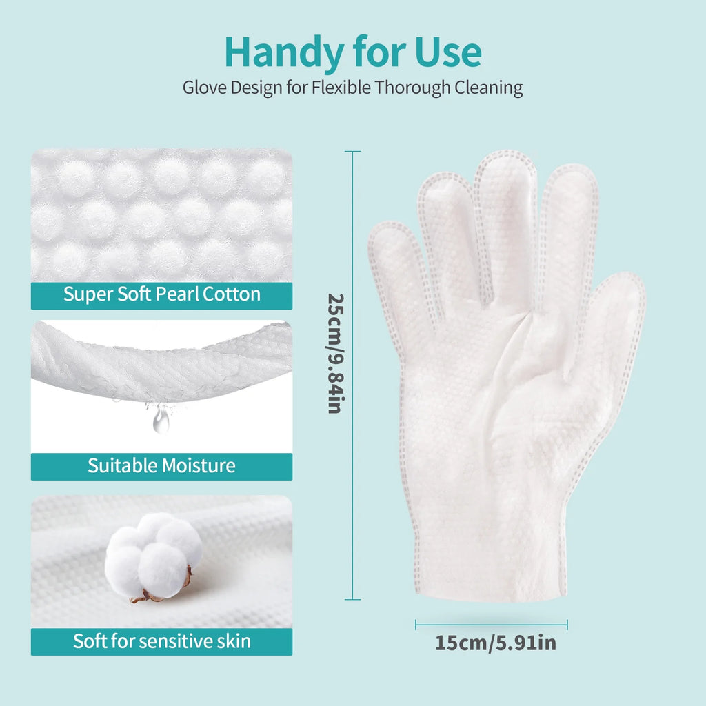 Dog Wipes Cleaning Deodorizing Glove Wipes for Dogs & Cats, 48 Pcs, Coconut Scent, Hypoallergenic Hydrating & Nourish Fur Pet Grooming Glove Wipes, Daily Care & Traveling