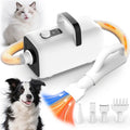 Dog Blower Pet Hair Dryer with Adjustable Speed Temperature, Large Dog Hair Grooming Blower after Bath Swimming, Heating Blower with 4 Nozzles