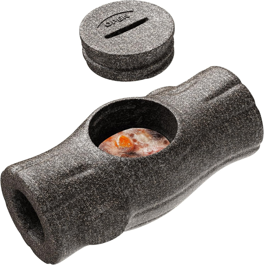 Tree Stump Dog Frozen Treat Toy, Long Lasting Chew & Heavy Duty Treat Dispenser Toy for Large Dogs with Peanut Butter Holder, Non-Toxic Easy Clean Teething Toys for Aggressive Chewers