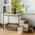 Pet Window Perch with Stairs, 3 Drawers Large Pet Bunk Bed for Dogs and Cats
