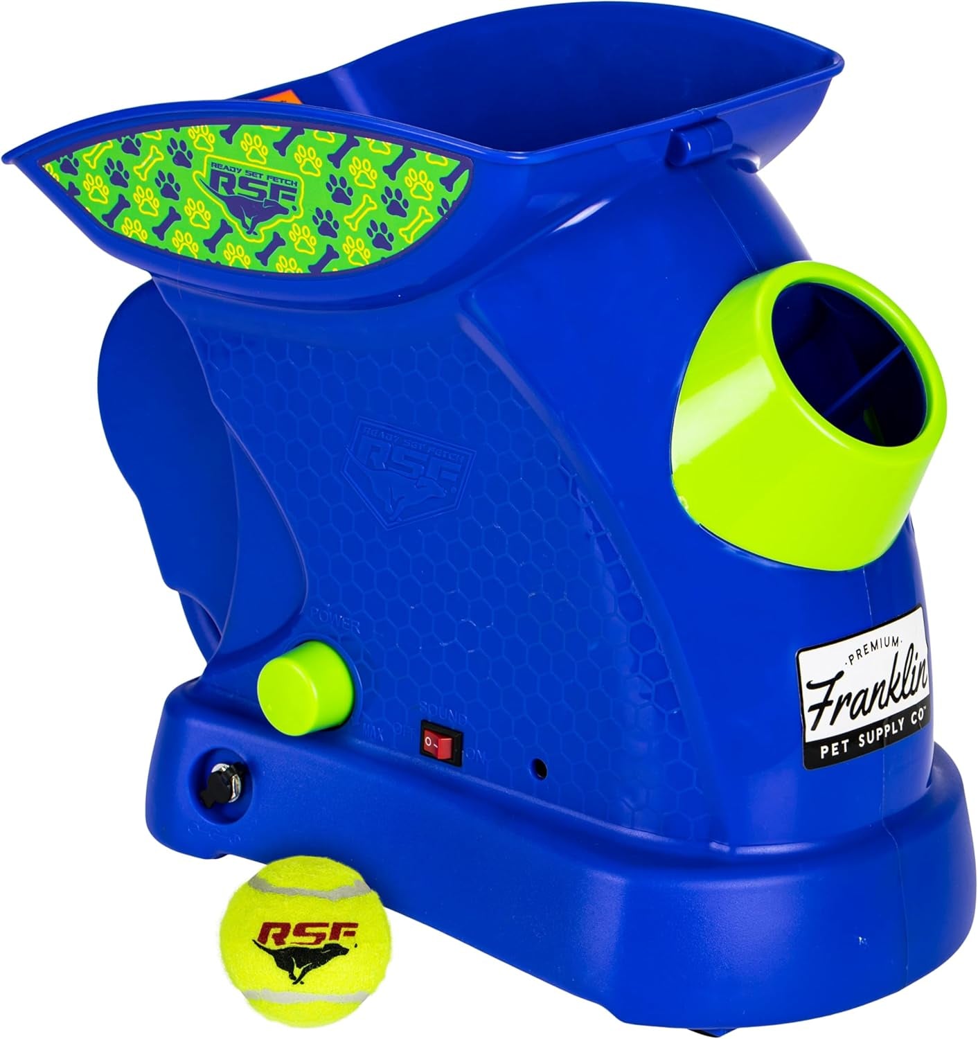 Franklin Pet Supply Co. Ready Set Fetch Mini Automatic Tennis Ball Launcher Dog Toy - Electronic Mini Tennis Ball Thrower for Fetch + Playtime - Launches up to 40 Feet - Interactive Dog Toy
