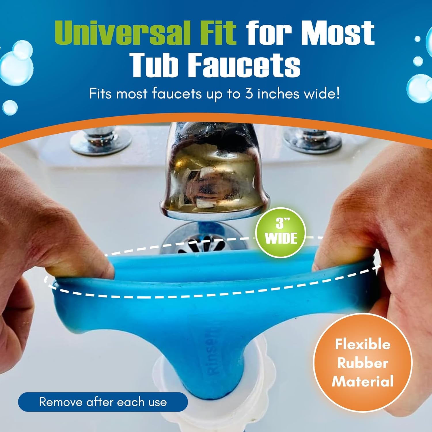 Slip-On Bathtub Faucet Sprayer Attachment. Ultra-Flex Dog Shower Hose Adapter Portable Hose Attachment with Sprayer Pet Showerhead Attach Tub Spout 5 Foot Hose. No Install for Speedy Washing