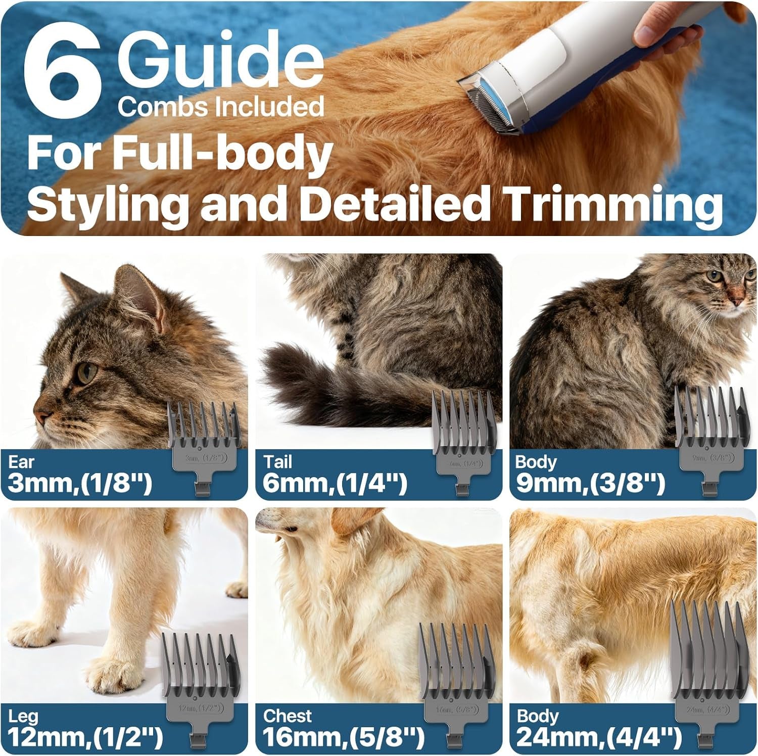 Dog Grooming Vacuum Kit, 15000Pa Clipper, Shedding Brush, 2L, White | Brush, Trim and Deshed at Home with Less Flying Fur, Mess-Control Suction and Fewer Emptying Breaks during Longer Sessions