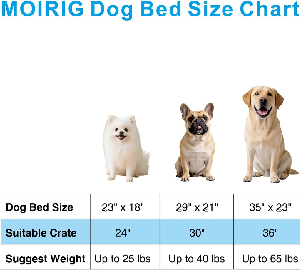 2 Pack Dog Bed, Washable Deluxe Plush Dog Crate Beds with Anti-Slip | Comfy Kennel Pad Pet Sleeping Mat for Large, Medium and Small Dogs