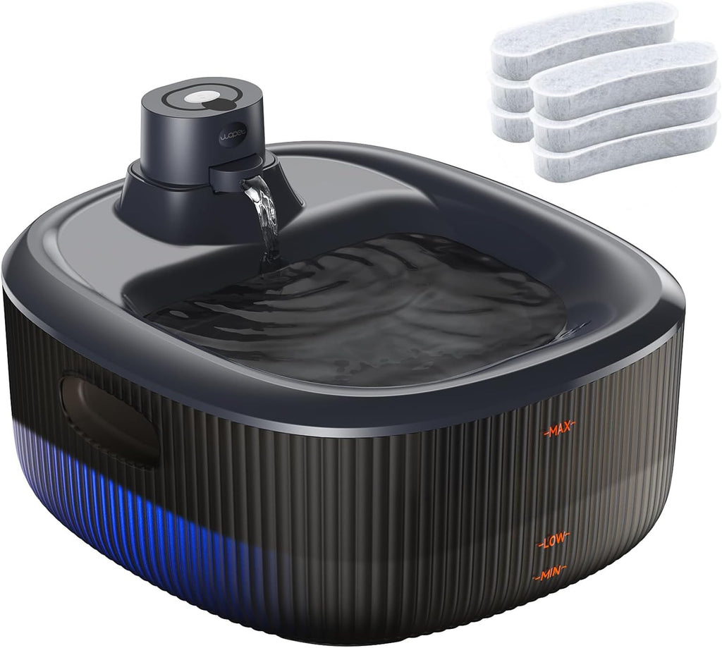Wireless Dog Water Fountain for Large Dogs, 6L/205Oz Dog Water Bowl Dispenser with 5000Mah Battery Operated, W600 Pro Cordless Pet Fountain for Dogs&Cats with Motion Sensor, Ultra Quiet Pump