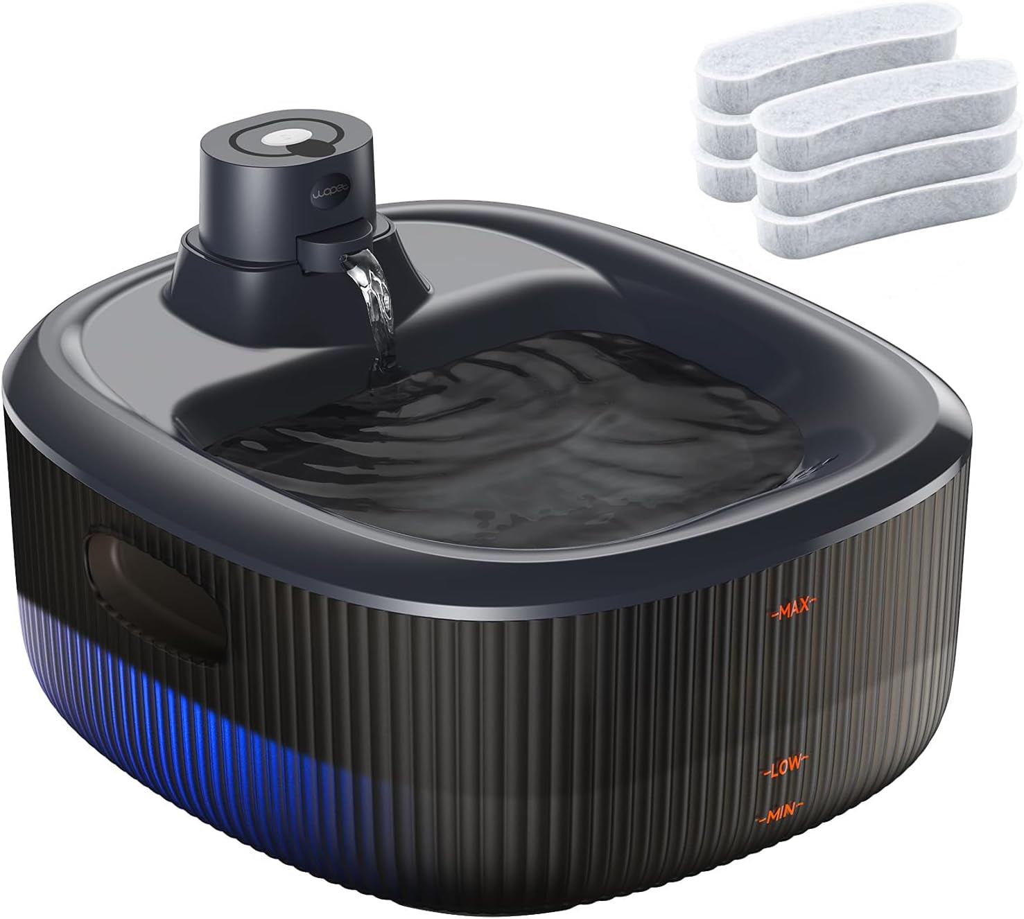 Wireless Dog Water Fountain for Large Dogs, 6L/205Oz Dog Water Bowl Dispenser with 5000Mah Battery Operated, W600 Pro Cordless Pet Fountain for Dogs&Cats with Motion Sensor, Ultra Quiet Pump