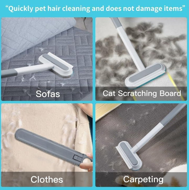 4 in 1 Pet Hair Remover for Furniture, Multifunctional Pet Hair Removal Brush Reusable Pet Hair Remover Tool 2025 New Pets Hair Remover for Couch Carpets, Clothes, Bedding, Window