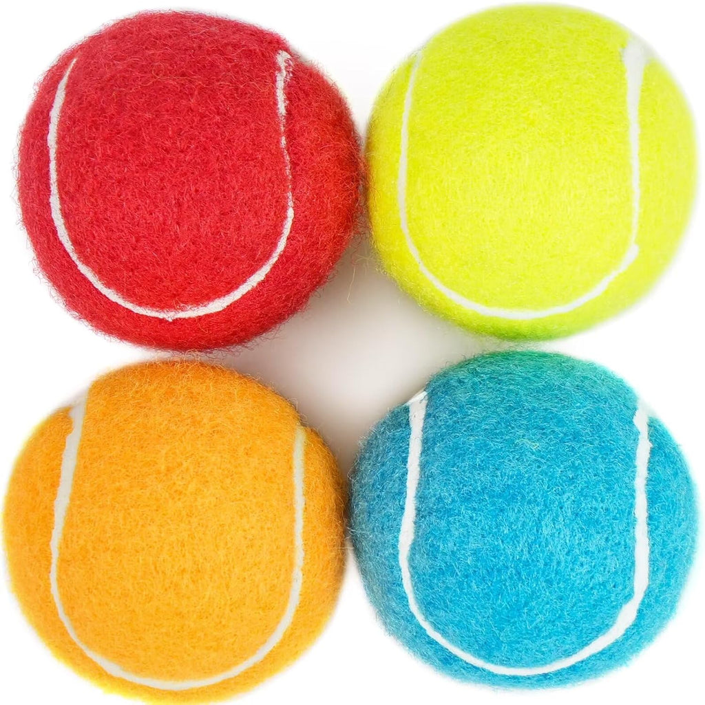 Prime Pets Squeaky Dog Tennis Balls 12 Pack, 2.5” Durable High-Bounce Tennis Balls for Dogs, Dog Ball for Fetch & Training, Outdoor Interactive Dog Toy Ball for Small and Medium Dogs