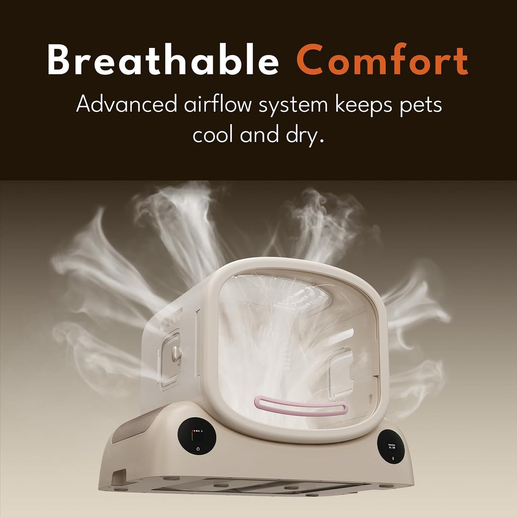 Pet Dryer Box - Safe Modular Design, 80L Large Space, Smart Temperature & App Control, 5 Sides Efficient Airflow, Ultra Quiet Cat and Dog Hair Dryer for Pet Grooming