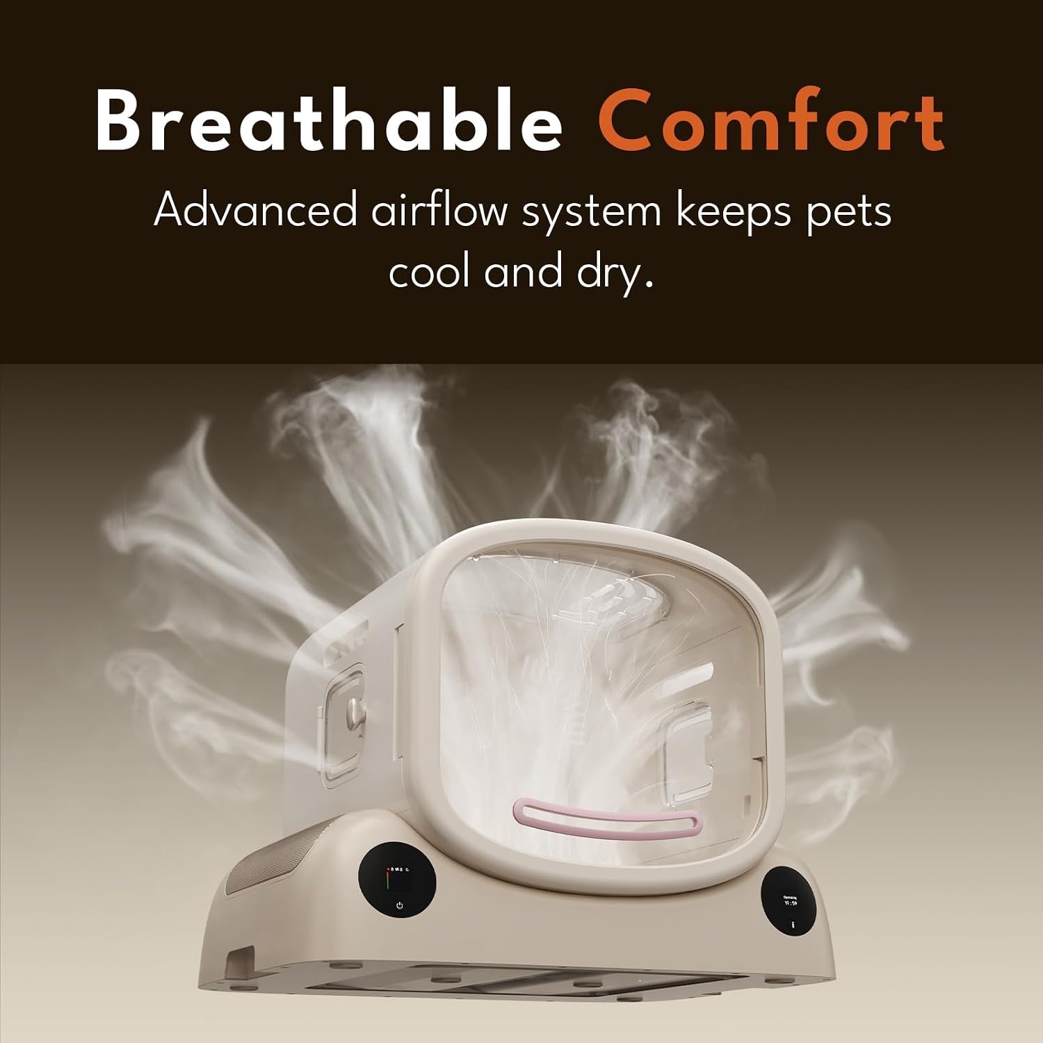 Pet Dryer Box - Safe Modular Design, 80L Large Space, Smart Temperature & App Control, 5 Sides Efficient Airflow, Ultra Quiet Cat and Dog Hair Dryer for Pet Grooming