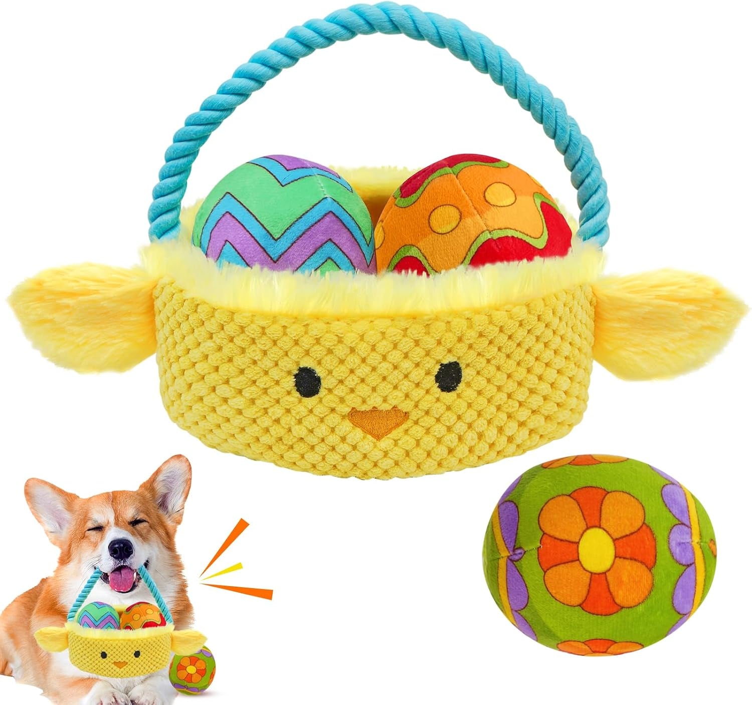 Hide and Seek Dog Toys, Squeaky Interactive Puzzle Dog Toys for Boredom and Stimulation, Dog Enrichment Toys for Small and Medium Dogs (Mushrooms, Pack of 7)