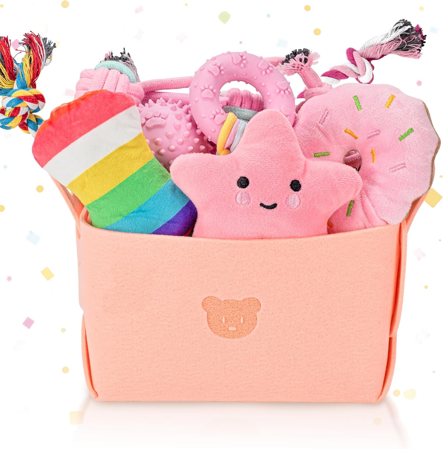 12 Pack Puppy Toys for Teething, Small & Medium Dogs – Chew Toys, Rope Toys & Interactive Dog Toys Set with Storage Box for Training, Play & Boredom Relief