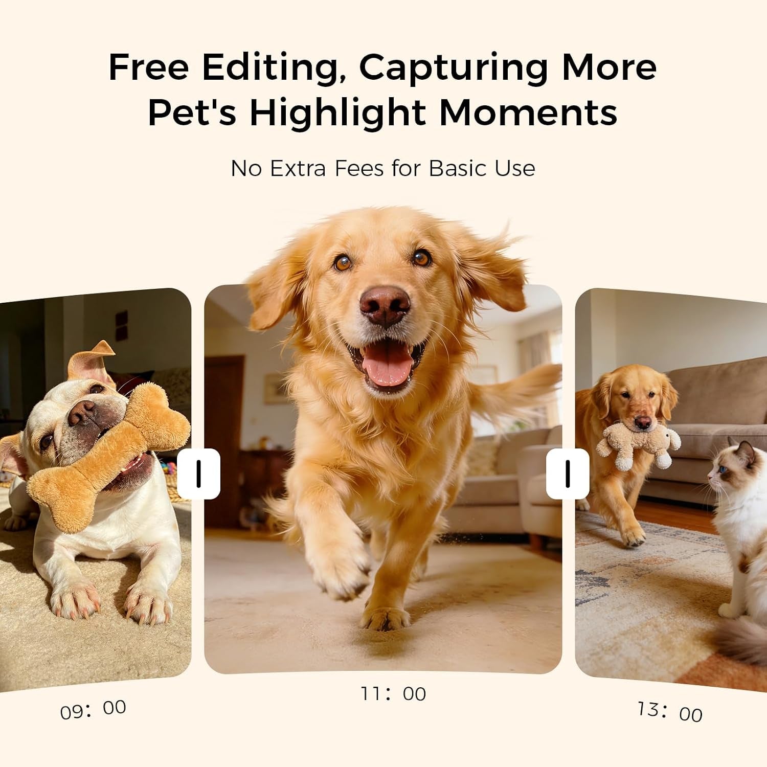 2026 3K Pet Camera Treat Dispenser, 32Ft Remote Tossing for Dogs & Cats – Reduces Separation Anxiety, 360° View, Security Indoor Cam W/ Phone App, Barking Alerts, No Subscription, 5G Wifi, Robot M3